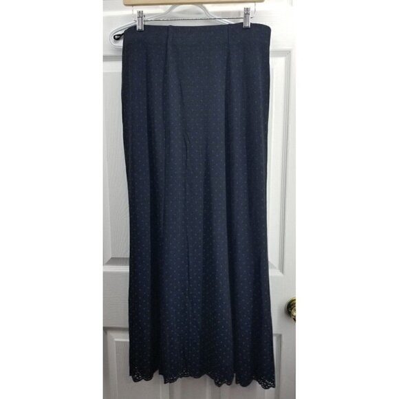 J.Janet Cut Out Maxi Skirt Navy Blue Size Large - Picture 4 of 9